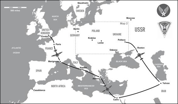 Captain Robert M Trimbles route from the UK to Ukraine JanuaryFebruary 1945 - photo 3