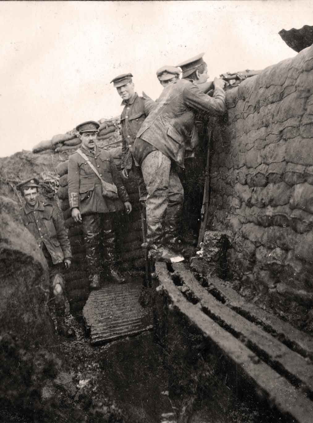 Officers and men of the 8th East Lancashire Regiment in the waterlogged - photo 7