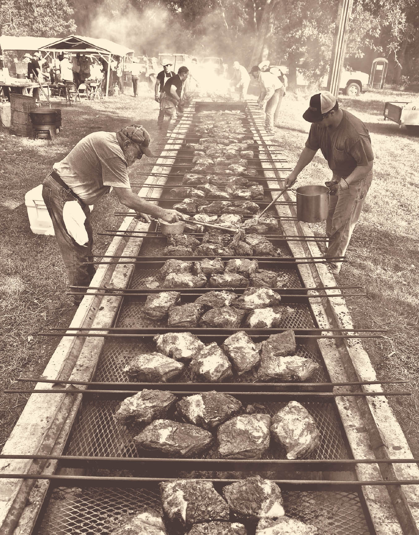 Mopping the meat at the Annual Millheim Fathers Day Barbecue A far-flung - photo 6