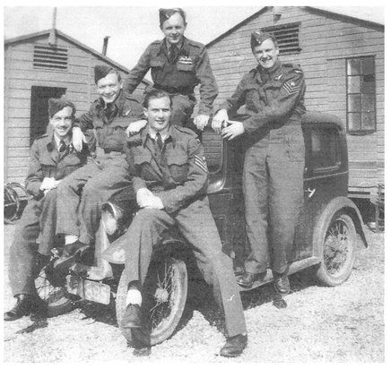 A group of 85 Squadron aircrew perched on shambles AKA Chalkys Chariot - photo 1