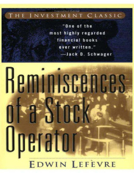 Edwin Lefevre Reminiscences of a Stock Operator