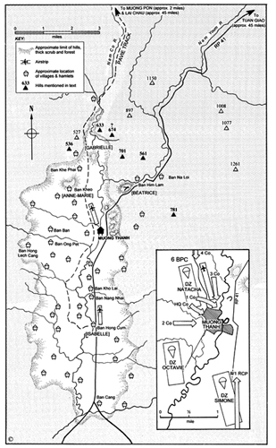 Valley of Dien Bien Phu with approximate location of some surrounding hills - photo 10