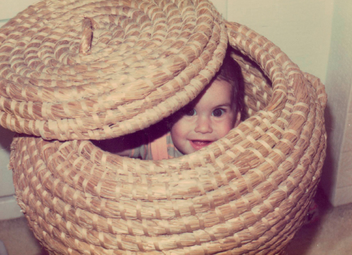 Both Alex and Amy loved playing peek-a-boo in our laundry basket My mother - photo 7