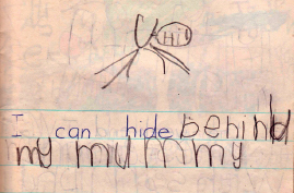 Her note from primary school also shows how she often sought my protection - photo 19