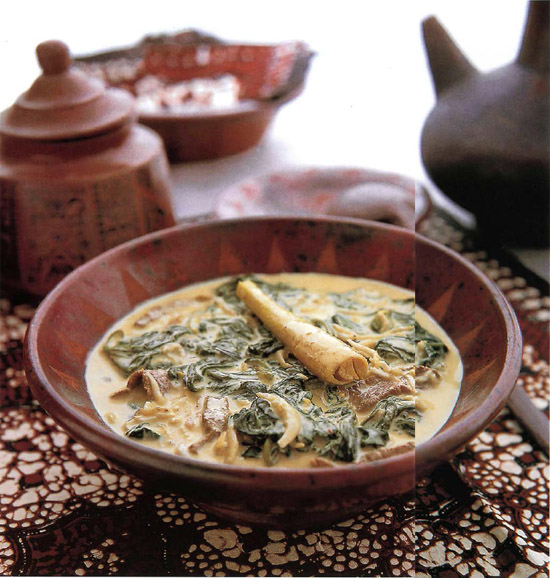 Cassava Leaves in Spicy Coconut Milk 500 ml 2 cups beef stock or 1 beef - photo 7