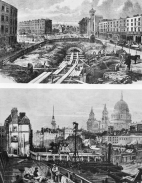 The construction of the Metropolitan Railway now the Metropolitan Line using - photo 5