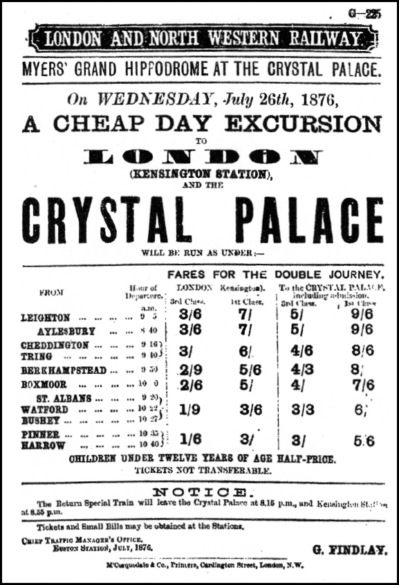 A handbill for a London North Western Railway excursion to the Crystal - photo 7