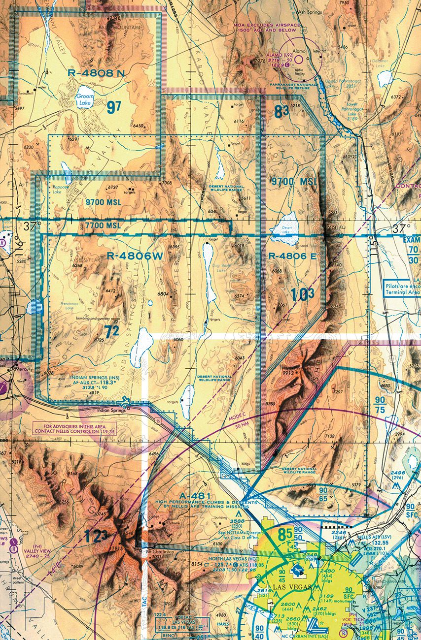 This FAA aeronautical chart shows the proximity of Las Vegas to the place known - photo 5