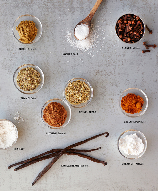 FOUNDATION ITEMS A vast array of spices spice blends powders and oils are - photo 7