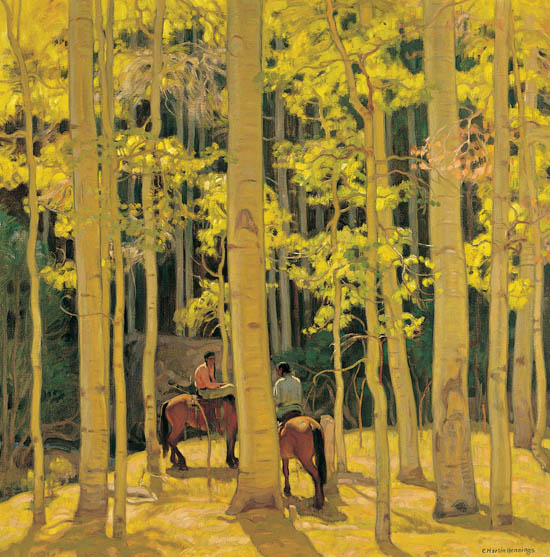 Among the Aspens 1939 by E Martin Hennings oil on canvas Collection of the - photo 2