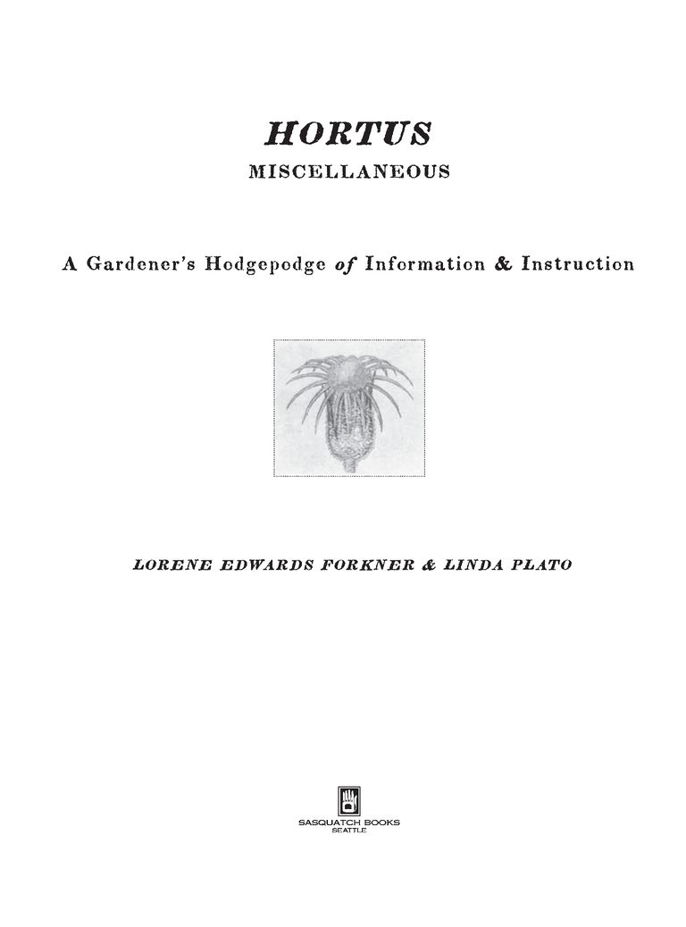 Hortus Miscellaneous A Gardeners Hodgepodge of Information and Instructionby Lorene Forkner and Linda Plato - image 2