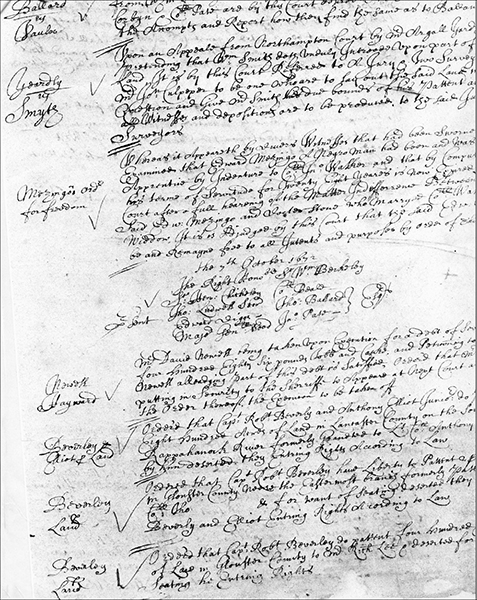 The handwritten entry in the Jamestown colonial court record of October 5 - photo 1