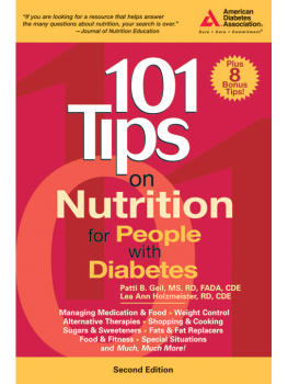 Patti B Geil - 101 tips on nutrition for people with diabetes