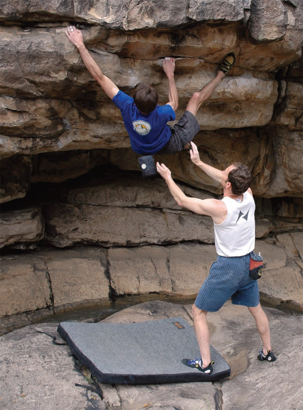 Veteran hardman and La Sportiva USA president Colin Lantz bouldering in the - photo 3