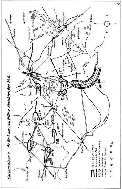 MAP 4 Panzer Group 3 at dawn on 24 June and intentions for the day MAP 5 - photo 9