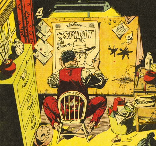 Detail splash page from Self Portrait The Spirit no 101 May 3 1942 - photo 2