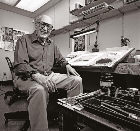 Above and Will Eisner in his studio in Tamarac Florida May 2001 - photo 3