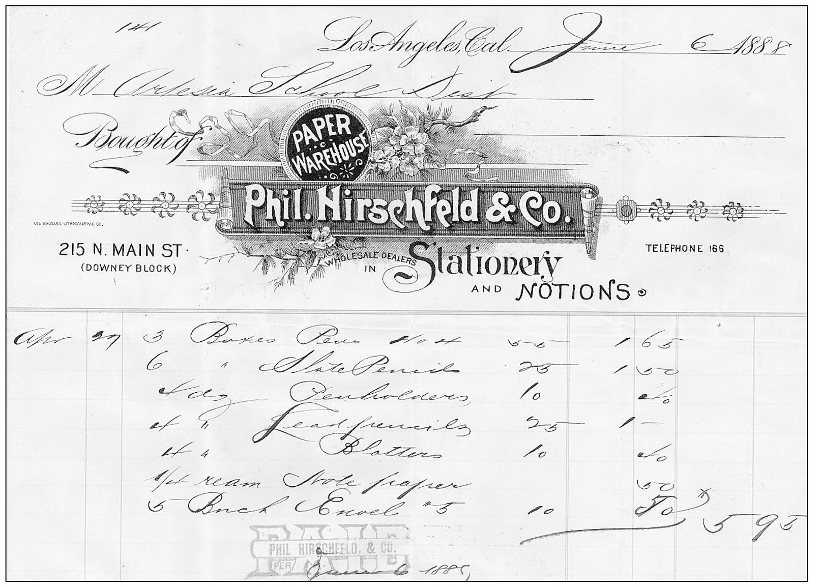 On June 6 1888 the Artesia School District purchased the following from Phil - photo 7