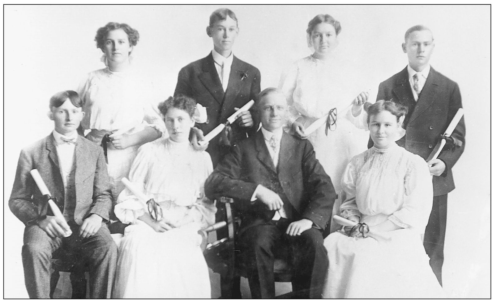 The seven members of the graduating class of 1906 are pictured here with - photo 8