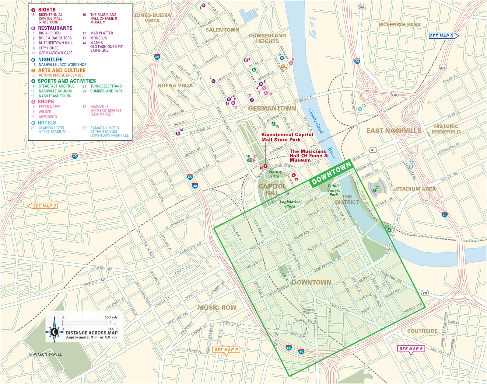 Map 1 Downtown Nashville map halves follow - photo 4