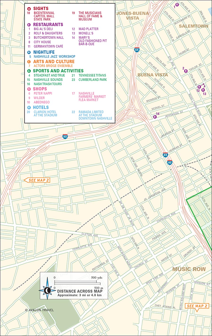 Map 1 Downtown Nashville map halves follow - photo 5