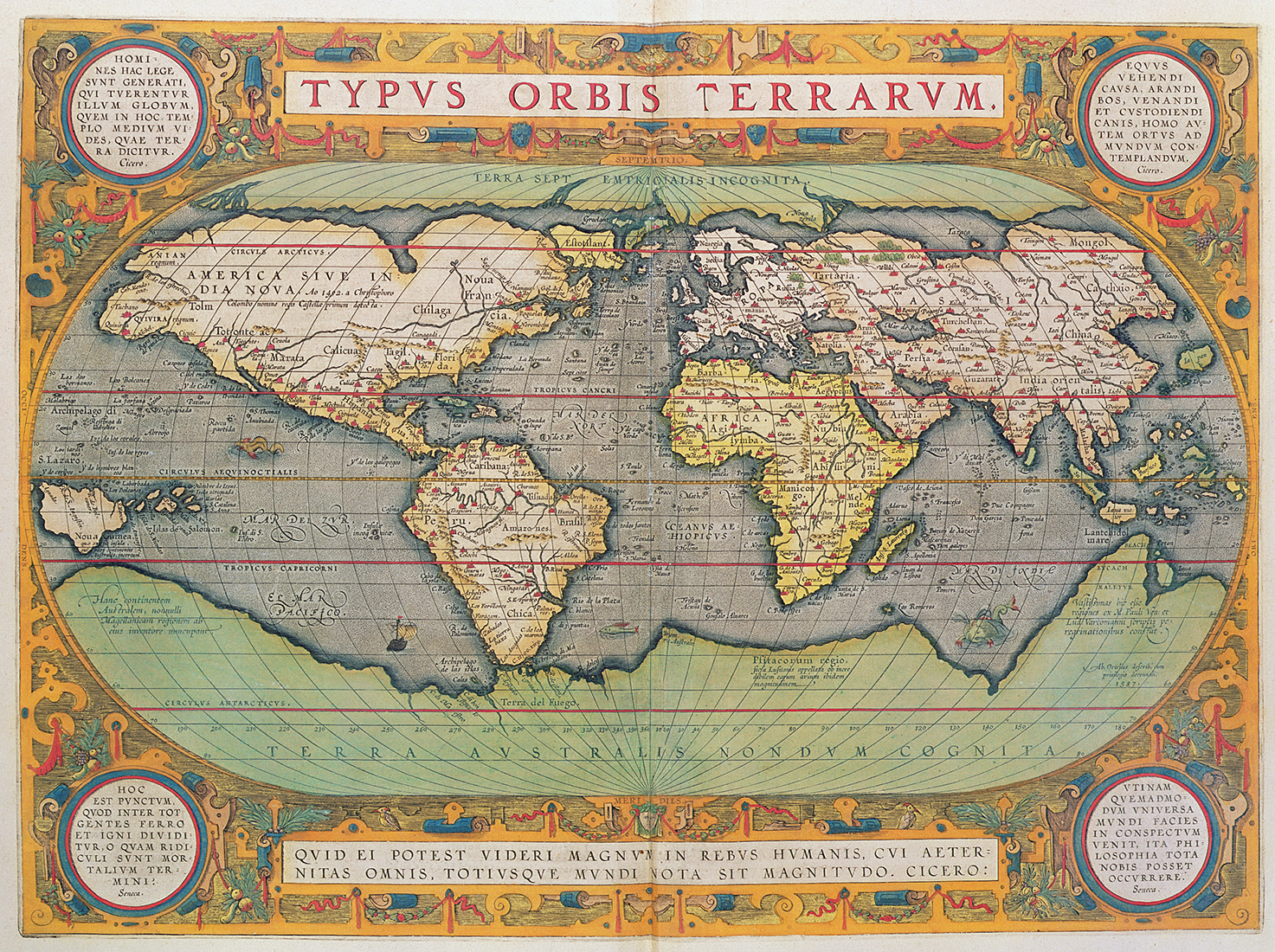 Map of the world from Abraham Orteliuss Theatrum Orbis Terrarum 1570 This - photo 15