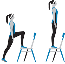 Step-ups on a chair Perform with care but at a brisk pace for 30 seconds - photo 12