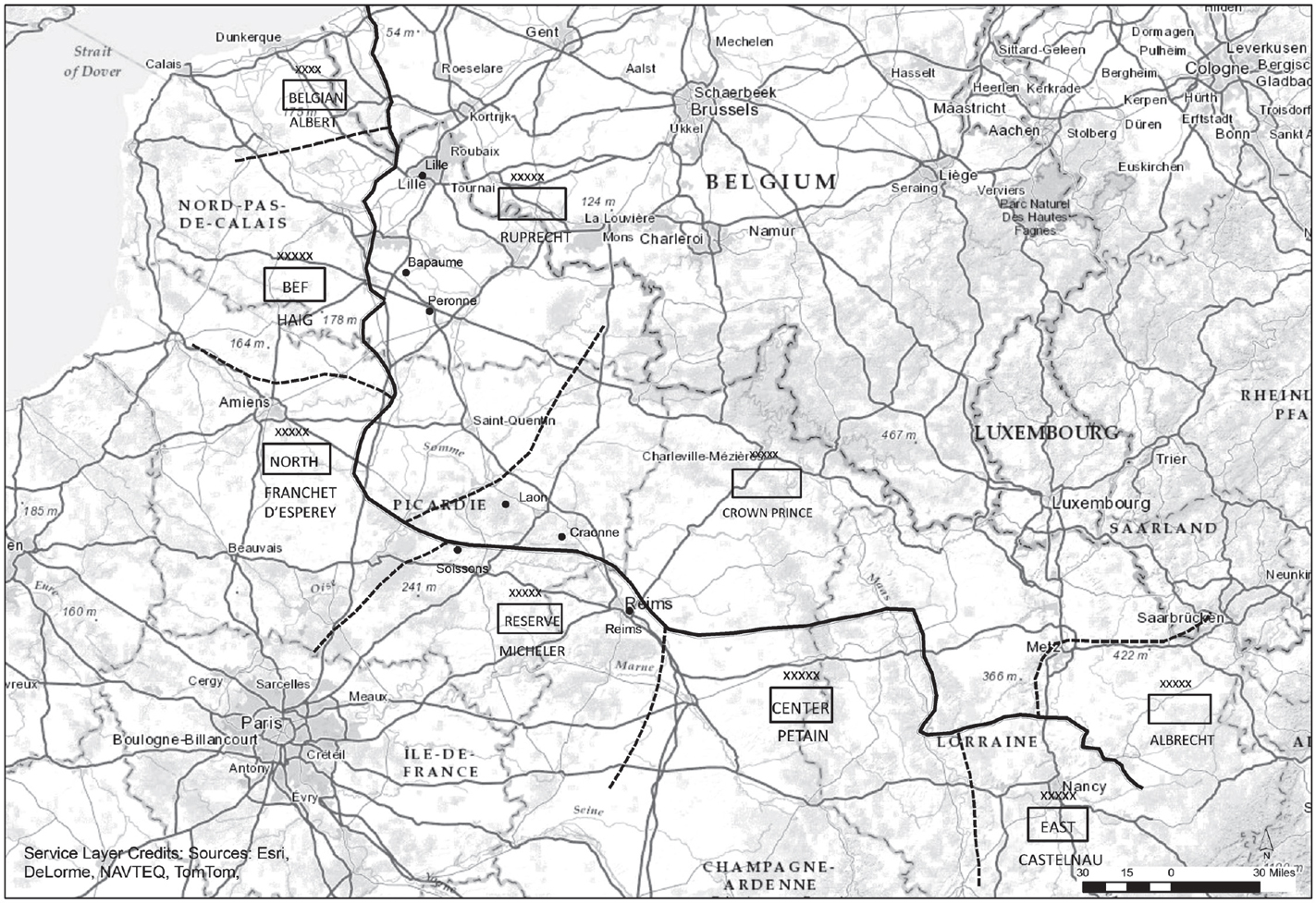 Map 1 The front line in February 1917 Map 2 The front line in April 1917 - photo 1