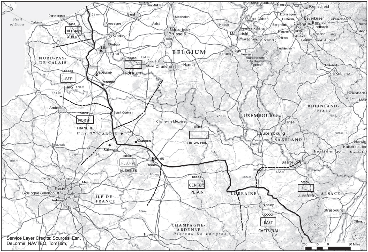 Map 2 The front line in April 1917 after the German withdrawal to the - photo 2