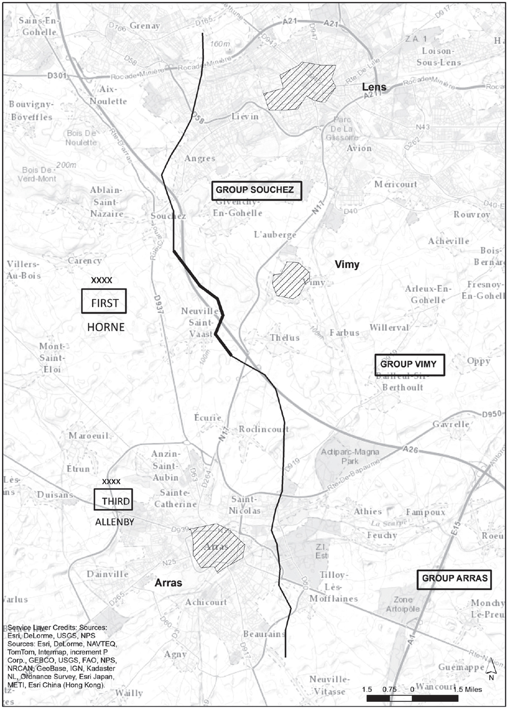 Map 3 The BEF area of operations at Arras and Vimy April 1917 Map 4 - photo 3