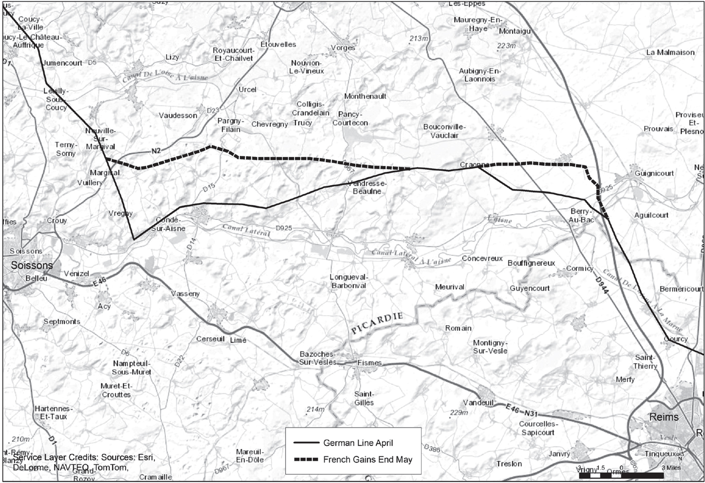 Map 4 French territorial gains by the end of the Nivelle Offensive in May - photo 4