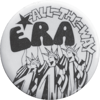 One of many buttons from the 1970s ERA campaign highlighting its patriotism - photo 1