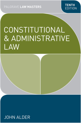 John Alder Constitutional and Administrative Law