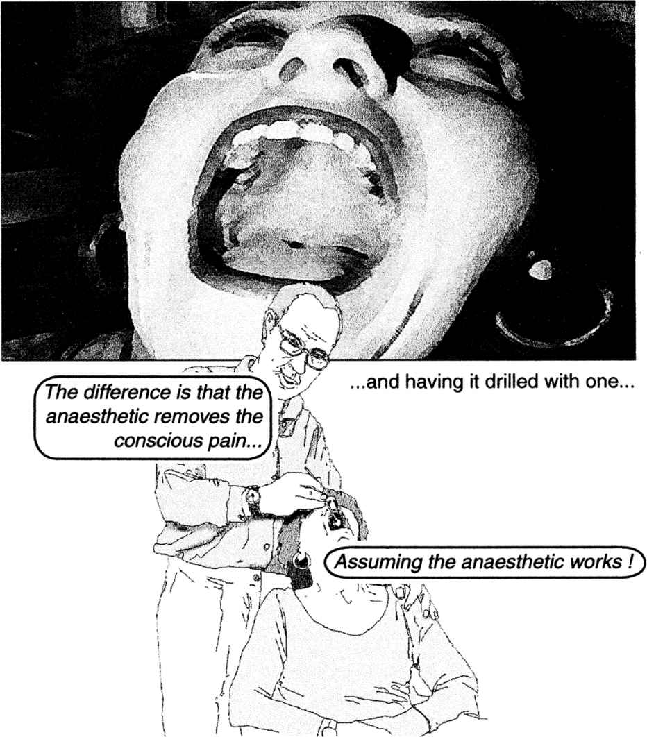 The difference is that the anaesthetic removes the conscious pain Assuming the - photo 2