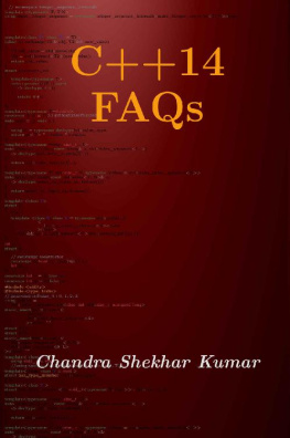 Chandra Shekhar Kumar - C++14 FAQs