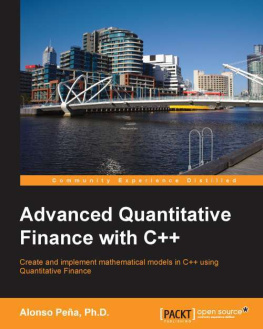 Alonso Peña Ph.D. Advanced Quantitative Finance with C++