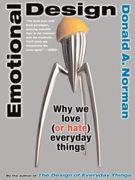 Don Norman Emotional Design: Why We Love (or Hate) Everyday Things