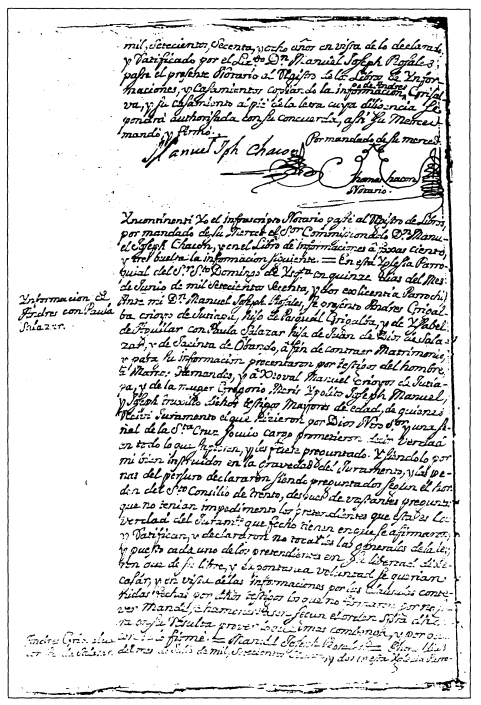 This sheet 41 verso of Andrs Gonzlezs file is a notarized copy of the - photo 2