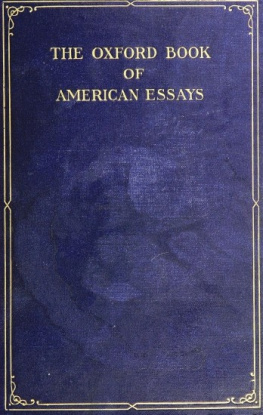 misc. authors - The Oxford Book of American Essays