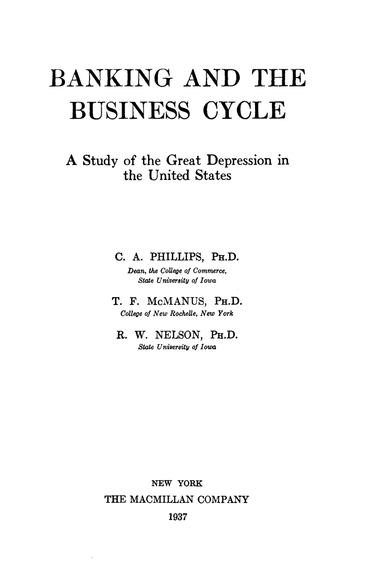 Banking and the Business Cycle - photo 2