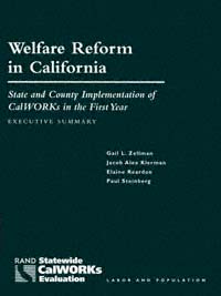 title Welfare Reform in California Executive Summary State and County - photo 1