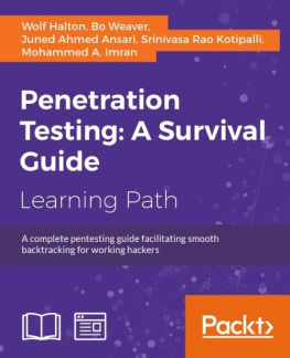 Halton Wolf - Penetration testing : a survival guide, learning path