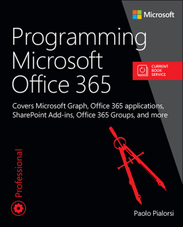 Paolo Pialorsi - Programming Microsoft Office 365