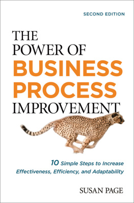 Susan Page The Power of Business Process Improvement: 10 Simple Steps to Increase Effectiveness, Efficiency, and Adaptability