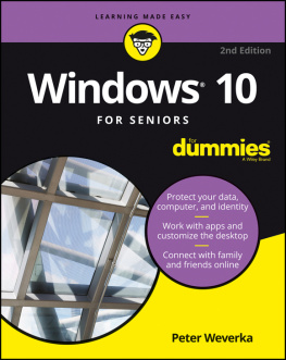 Peter Weverka Windows 10 For Seniors For Dummies