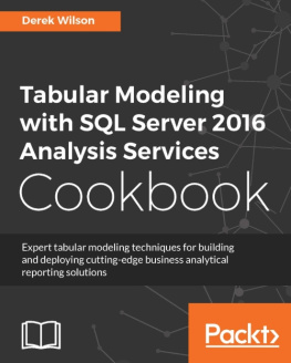 Derek Wilson - Tabular Modeling with SQL Server 2016 Analysis Services Cookbook