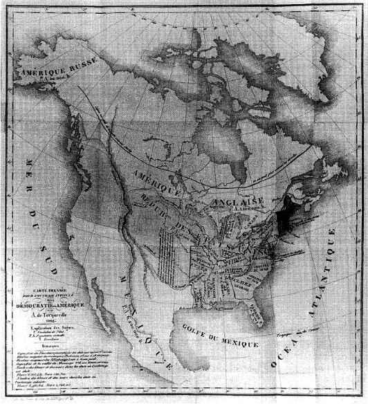 Map of the United States appearing in the first edition of Democracy in America - photo 2