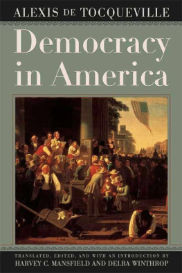 Tocqueville Democracy in America