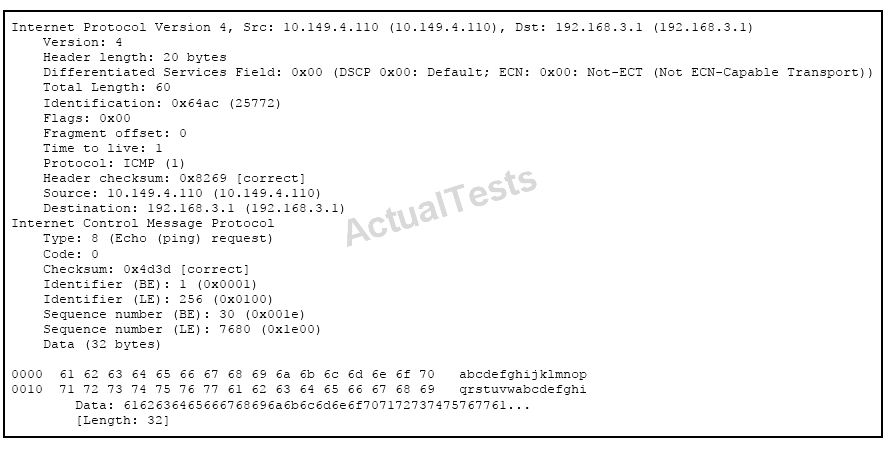 Cisco 400-101 Exam QUESTION NO 5 Refer to the exhibit ICMP Echo requests - photo 3