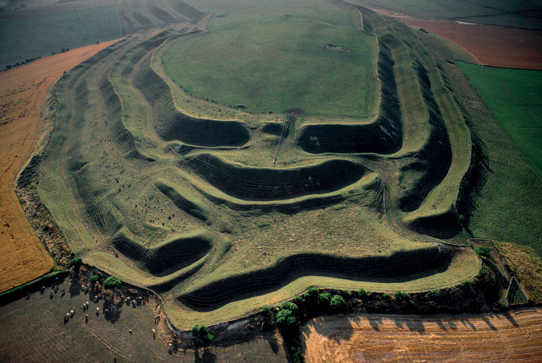 Maiden Castle in Dorset England is one of Europes biggest Iron Age hill forts - photo 3